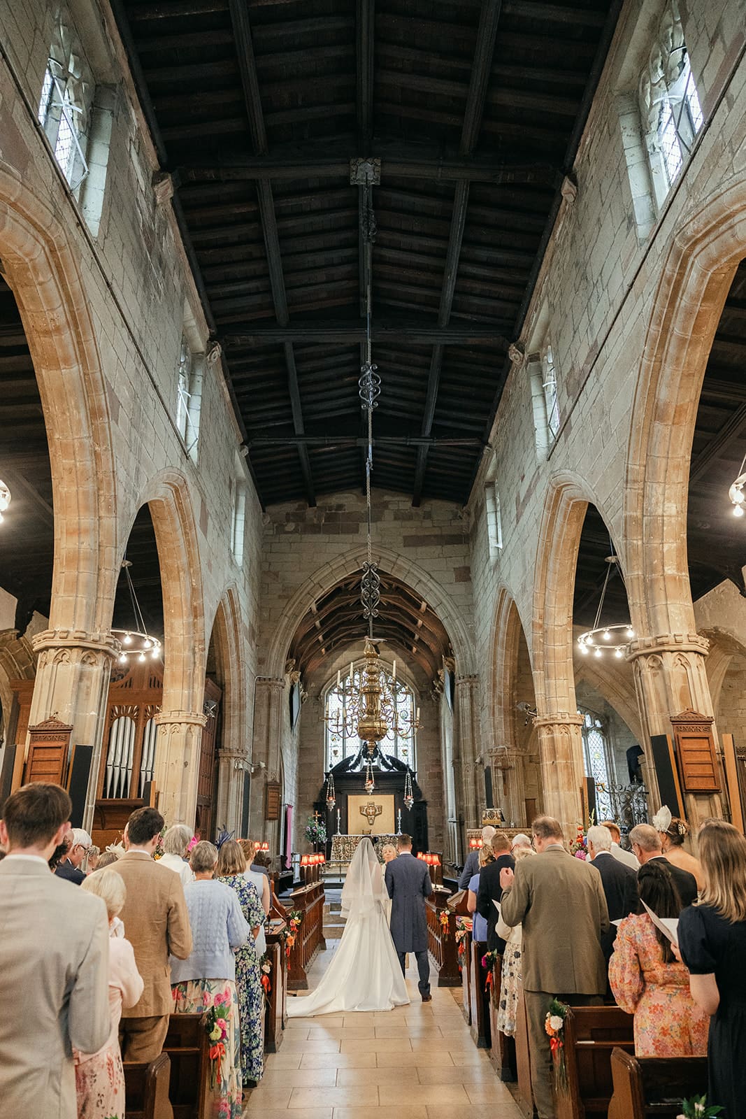 Wedding ceremony inside St Helen’s Church Ashby-de-la-Zouch