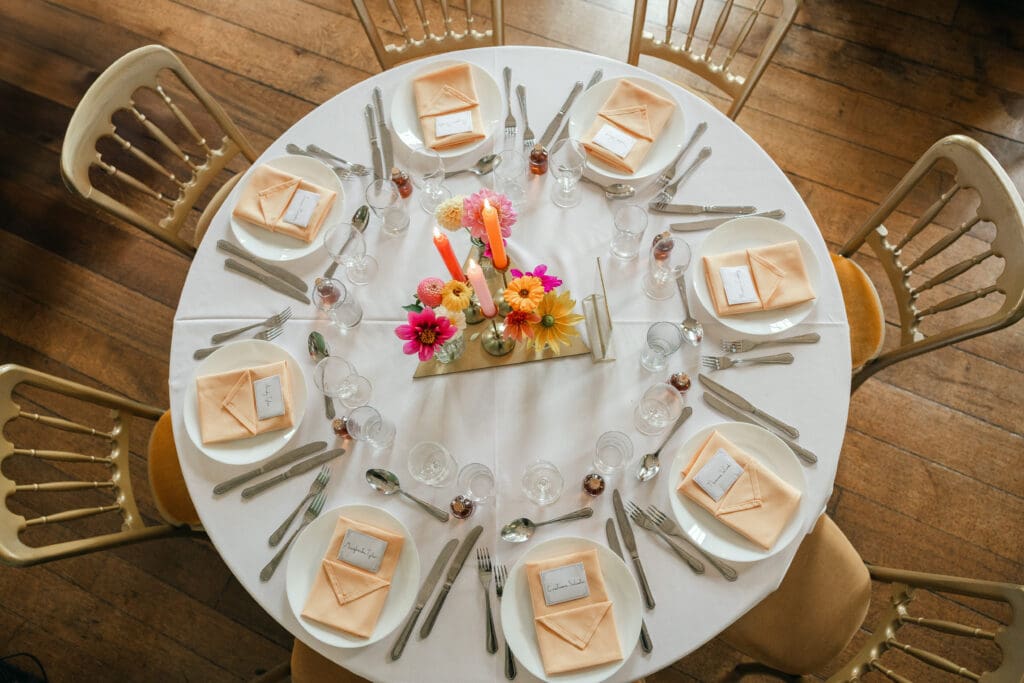 Table with decorations at Staunton Harold Hall Elise Kasak Photography