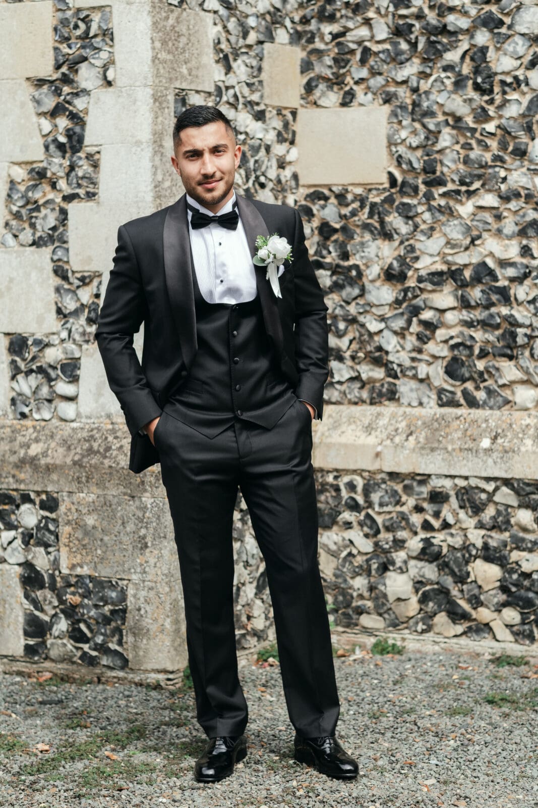 Groom getting ready for the Wisbech wedding ceremony