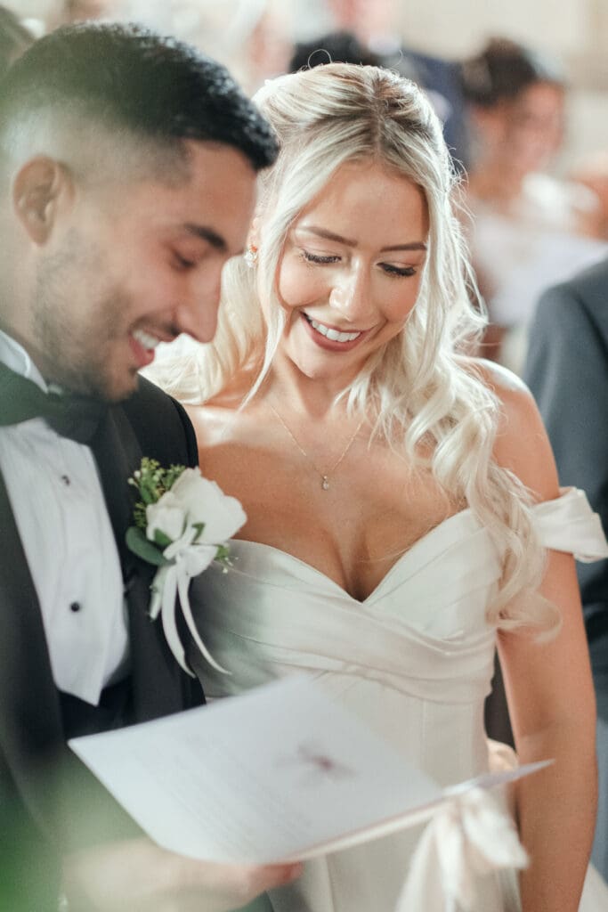 Wedding ceremony inside St Paul’s Church Gorefield during a summer Wisbech wedding