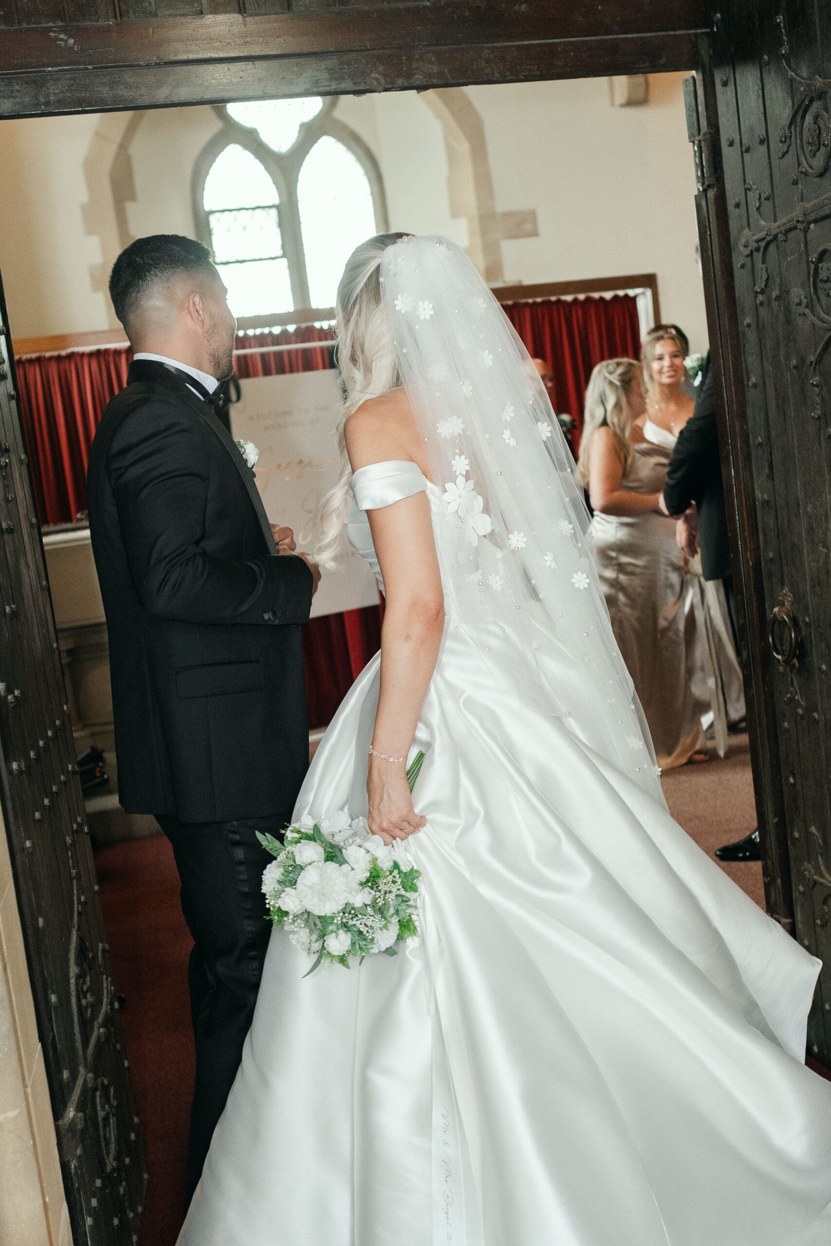 Wedding ceremony inside St Paul’s Church Gorefield during a summer Wisbech wedding