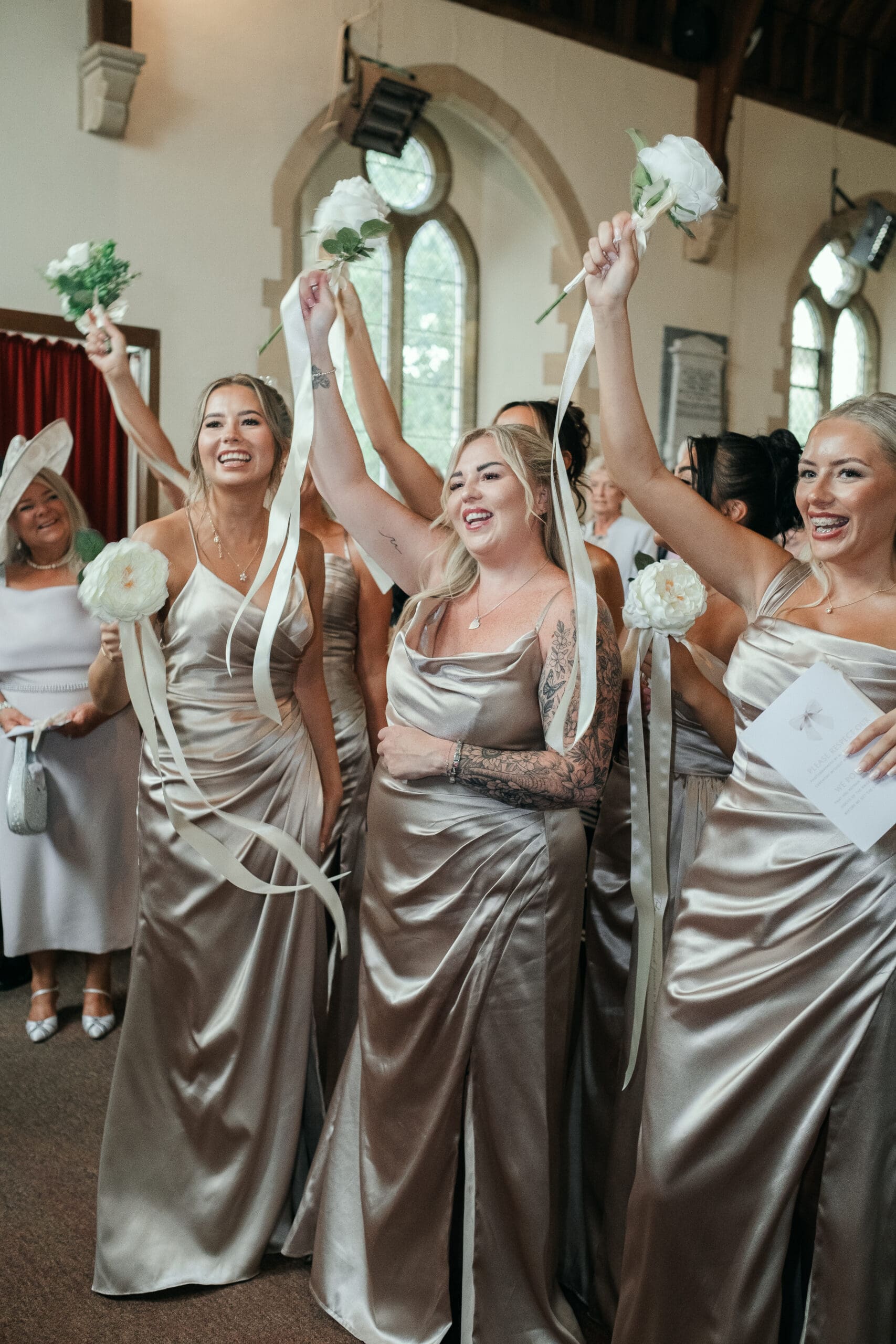 Wedding ceremony inside St Paul’s Church Gorefield during a summer Wisbech wedding