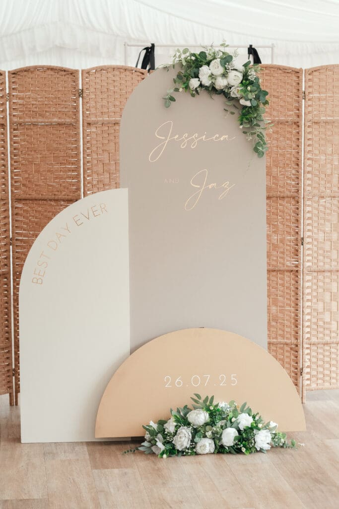 Personalised wedding décor handcrafted by the bride through her CODA CO. equestrian brand