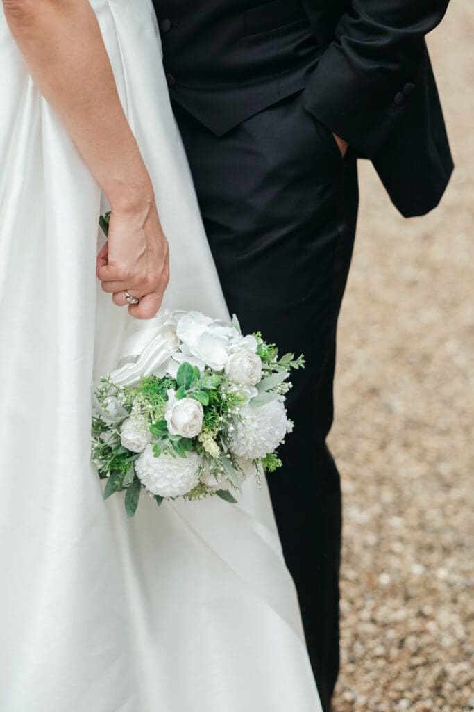 Romantic garden wedding portraits at The Hop Rooms Cambridgeshire venue