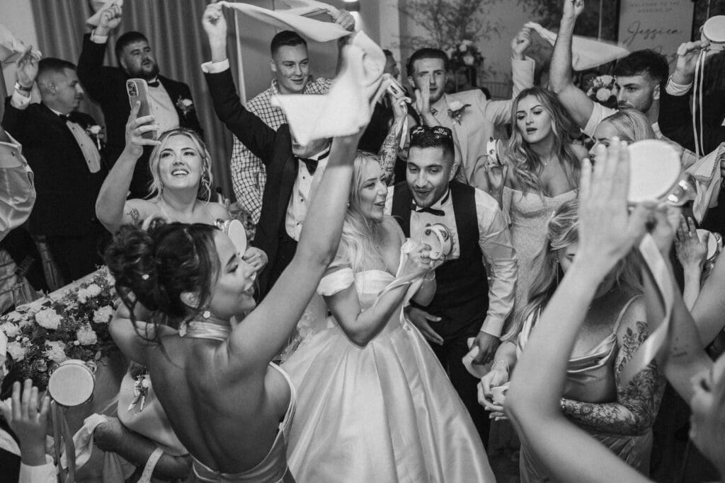Fun dance floor moments captured at a summer Wisbech wedding